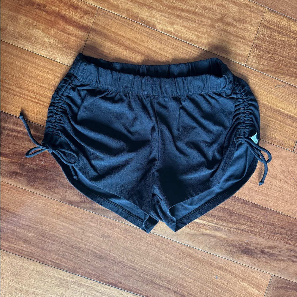 5 Dancewear Airbrush Black Shorts with Adjustable Side Ties.